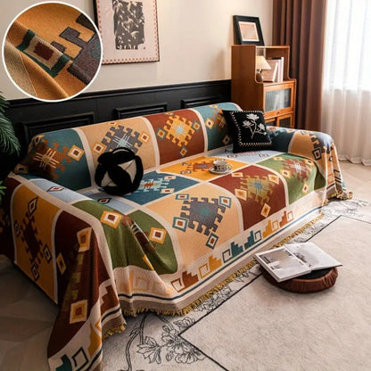 Geometrische Tribal Bankhoes – Zachte Microvezels voor je Bank | Oase Wonen