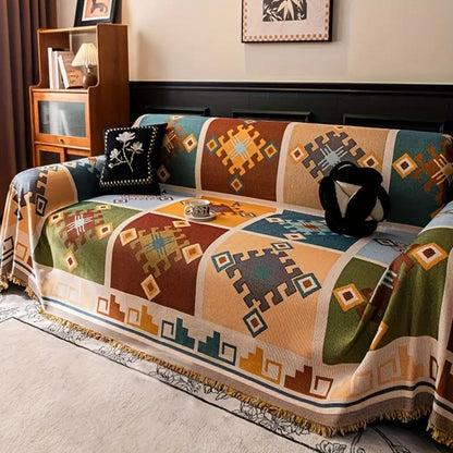 Geometrische Tribal Bankhoes – Zachte Microvezels voor je Bank | Oase Wonen