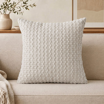 Boho Geometrische Sierkussenhoes – Geweven Wollen Cord voor de Bank | Oase Wonen