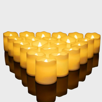Glow LED kaarsen - Duurzaam, voordelig en sfeervol (24 stuks)