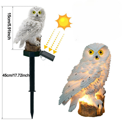 NachtWachter – Solar LED Uilenlamp op Zonne-energie