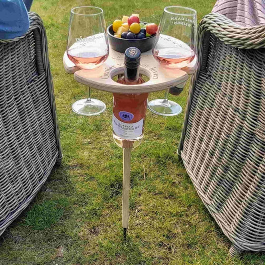 VinToGo – Houten Wijnpicknicktafel voor Buiten