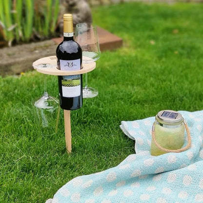 VinToGo – Houten Wijnpicknicktafel voor Buiten