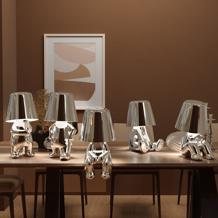 speelse tafellamp met uniek artistiek ontwerp en dimbaar licht – perfecte decoratie voor woonkamer, slaapkamer of bureau