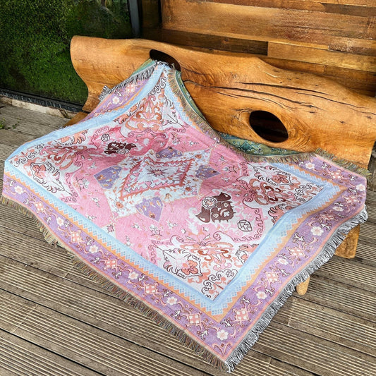 Bohemian Aztec Plaid – Zachte Microvezeldeken voor de Bank | Oase Wonen