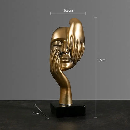 Elegante gezicht sculptuur decoratie
