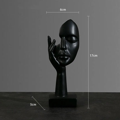 Elegante gezicht sculptuur decoratie
