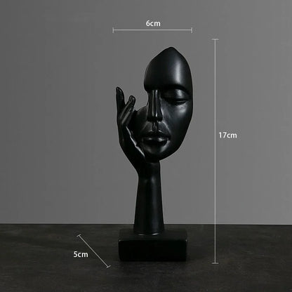 Elegante gezicht sculptuur decoratie