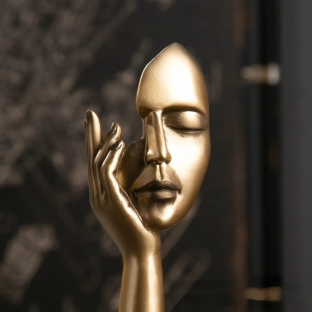 Elegante gezicht sculptuur decoratie