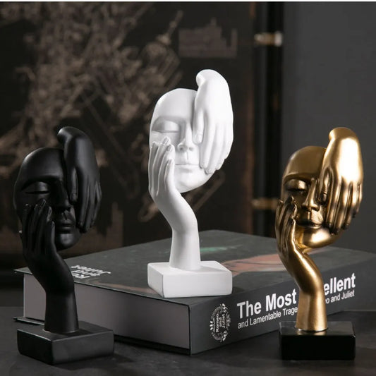 Elegante gezicht sculptuur decoratie