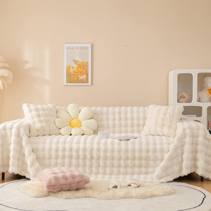 Pluche Nepbont Sofahoes – Zachte Stretch Bankdeken | Oase Wonen