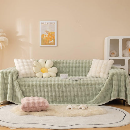 Pluche Nepbont Sofahoes – Zachte Stretch Bankdeken | Oase Wonen