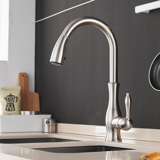 FlowSync – Moderne Uittrekbare Keukenkraan met Dubbele Straalfunctie