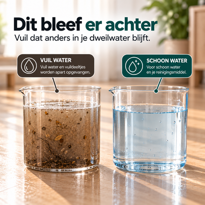 Oase Wonen CleanFlow™ Dweilsysteem - Dweil met schoon water. Vuil water blijft apart