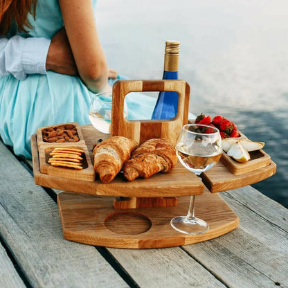 VinoLuxe – Opvouwbare Wijntafel voor Buitenmomenten in Stijl