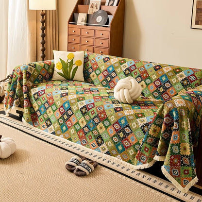 Zahara Kilim Bankkleed – Geometrisch Tribal Patroon voor je Bank | Oase Wonen