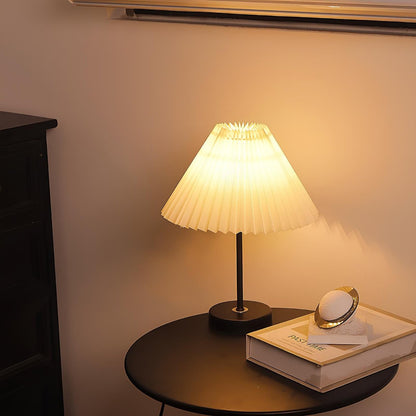 LumiÉl Tafellamp – Met geplooide stoffen kap