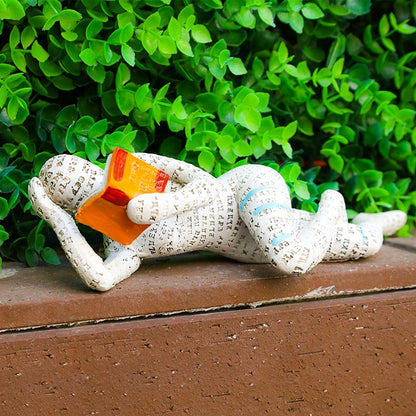 Amélie Lezer Sculptuur voor Boekenkast | Oase Wonen