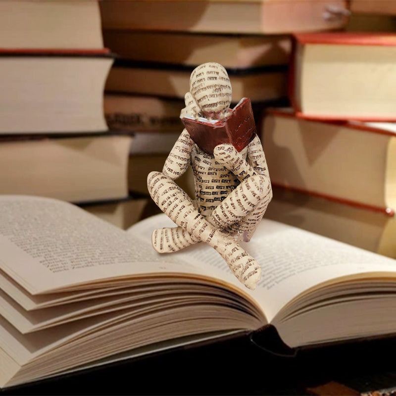 Amélie Lezer Sculptuur voor Boekenkast | Oase Wonen