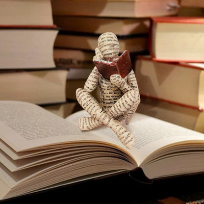 Amélie Lezer Sculptuur voor Boekenkast | Oase Wonen