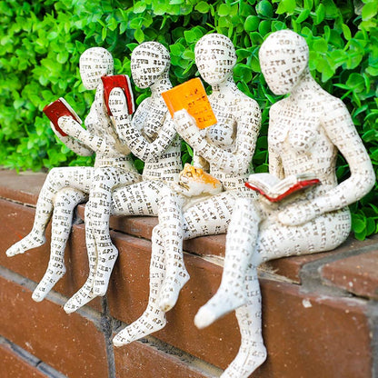 Amélie Lezer Sculptuur voor Boekenkast | Oase Wonen