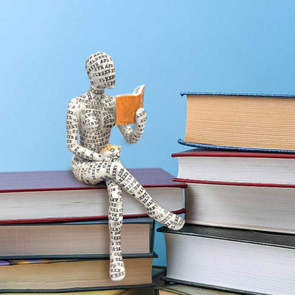 Amélie Lezer Sculptuur voor Boekenkast | Oase Wonen