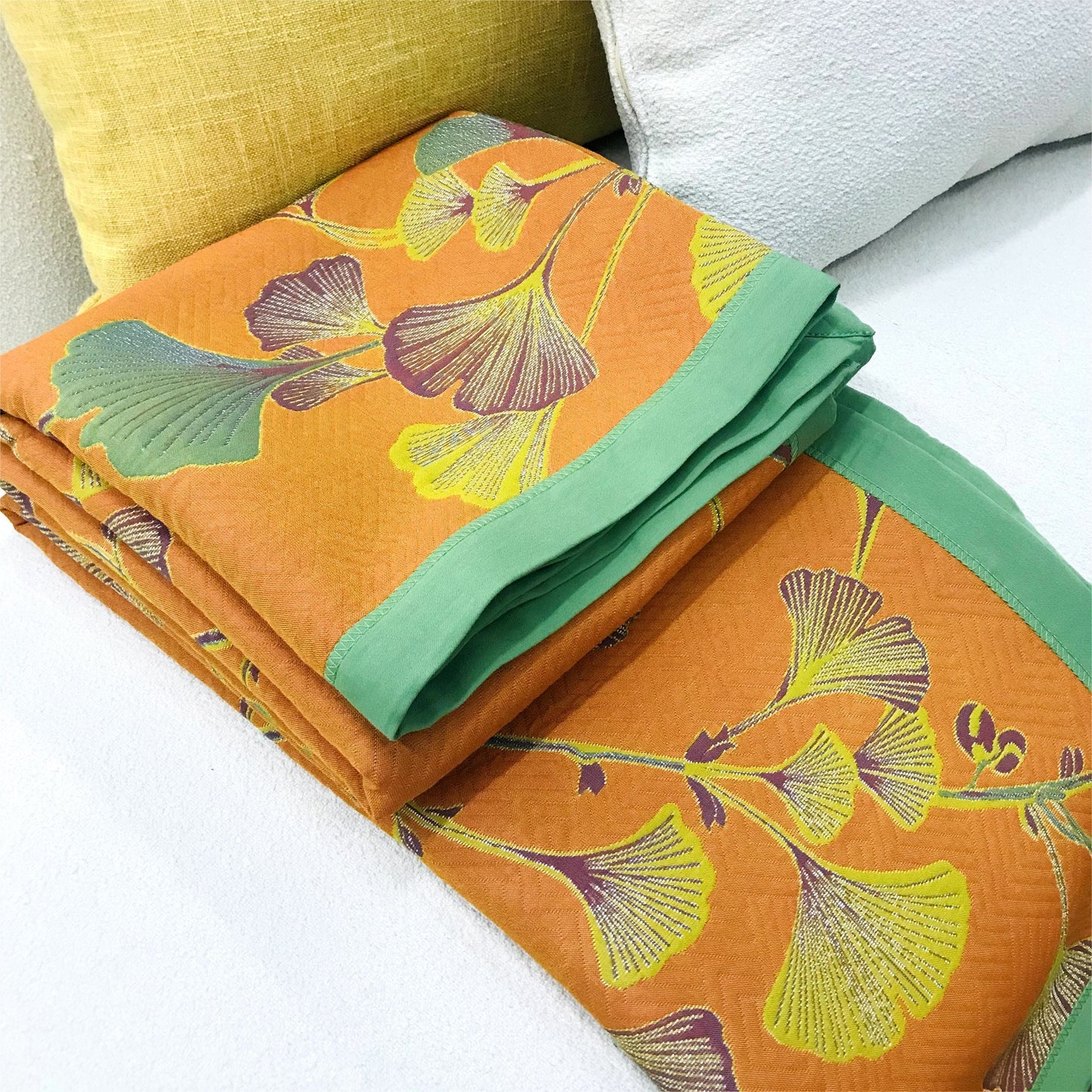 Virelia Botanische Jacquard Katoenen Keerbare Quilt | Oase Wonen