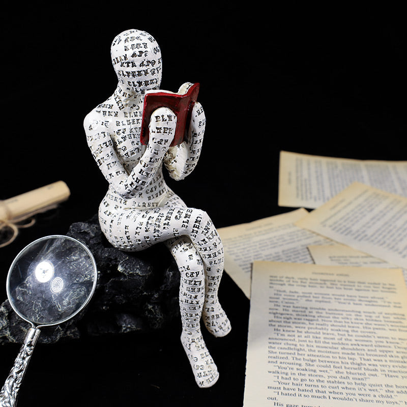 Amélie Lezer Sculptuur voor Boekenkast | Oase Wonen