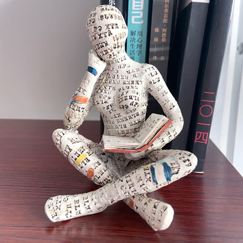 Amélie Lezer Sculptuur voor Boekenkast | Oase Wonen