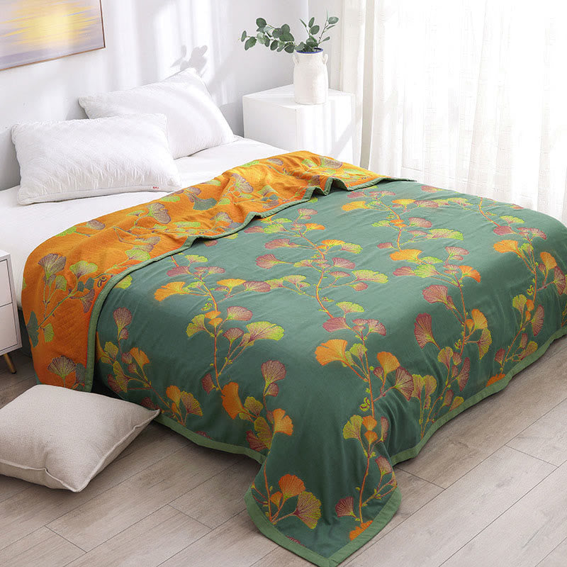 Virelia Botanische Jacquard Katoenen Keerbare Quilt | Oase Wonen