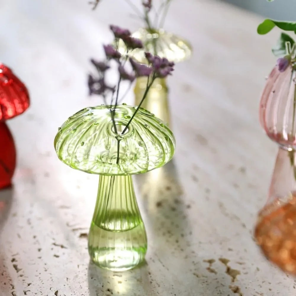 Creatieve Champignonglas Vaas – Voor Hydrocultuur, Droogbloemen of Aromatherapie