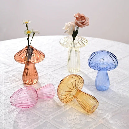 Creatieve Champignonglas Vaas – Voor Hydrocultuur, Droogbloemen of Aromatherapie