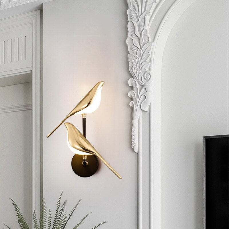 Aurora vogel wandlamp