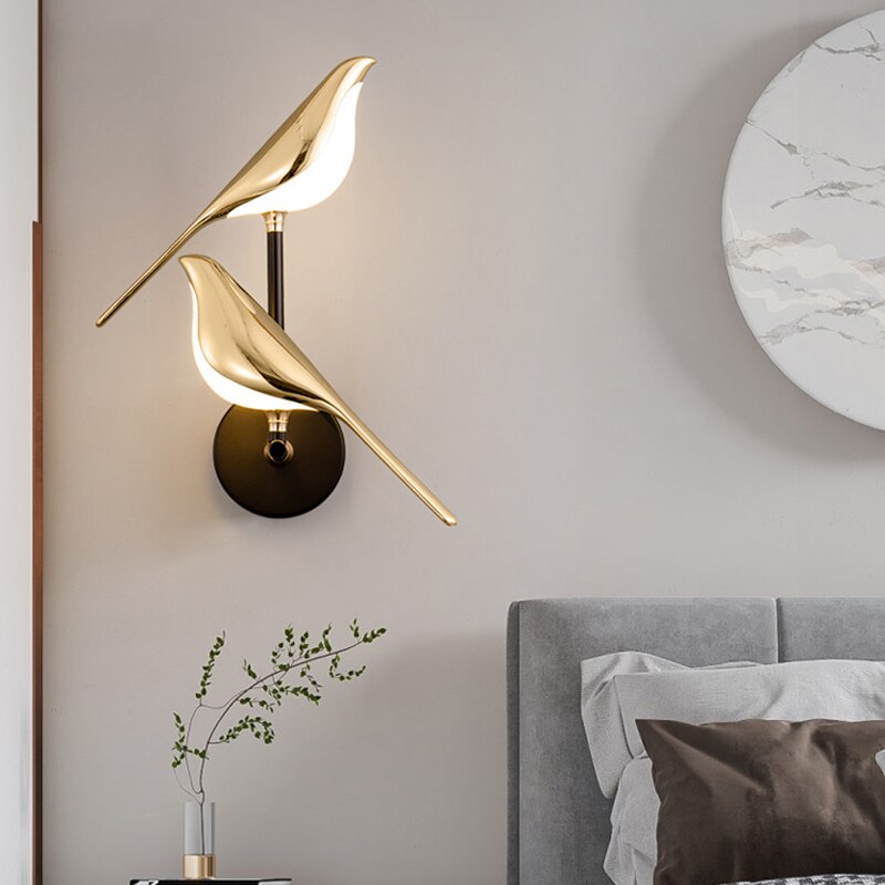 Aurora vogel wandlamp