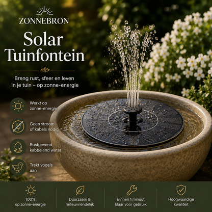 Zonnebron™ Cascade Solar Tuinfontein - Breng je tuin tot leven