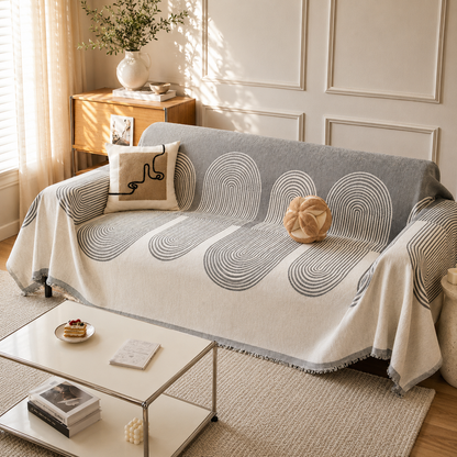 Boho Chic Chenille Bankhoes – Dubbelzijdig & Machinewasbaar | Oase Wonen