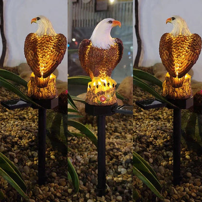 Solar Adelaar – Zonne-Energie Tuinbeeld met Verlichting