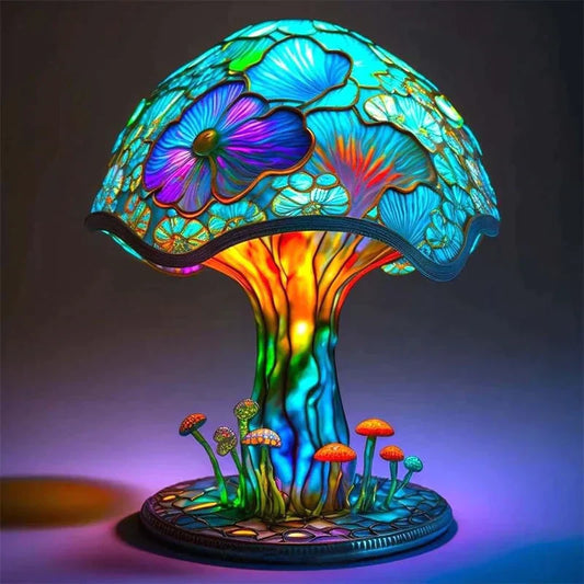 FairyGlow – Magische glas in lood tafellamp