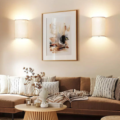 Linnen Draadloze Wandlamp (2 stuks)
