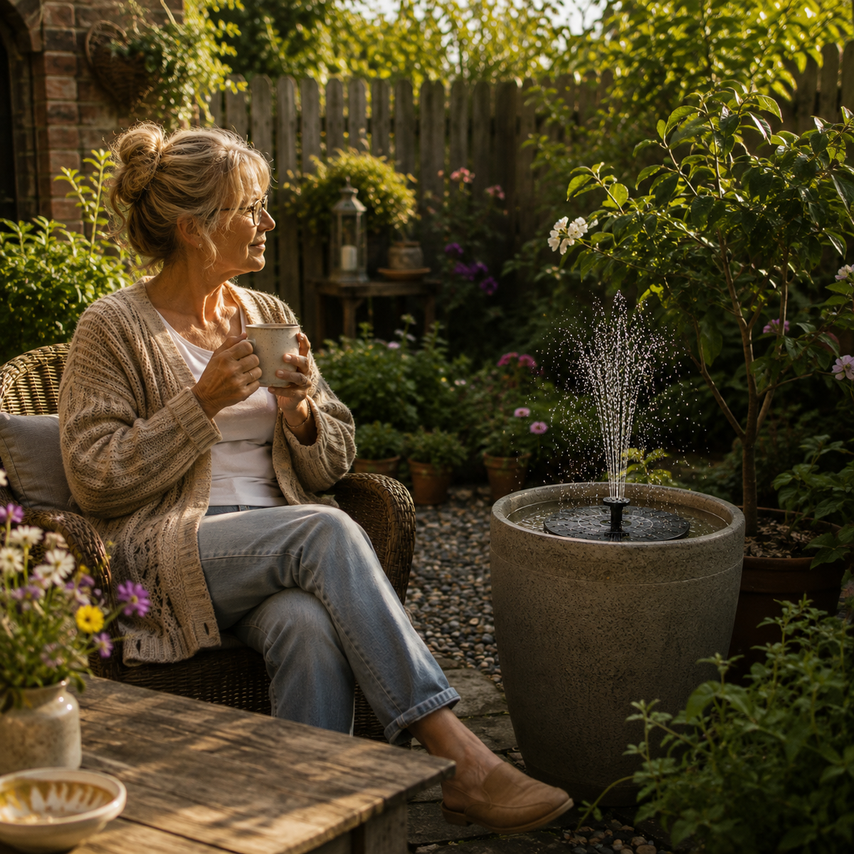 Zonnebron™ Solar Tuinfontein - Breng je tuin tot leven